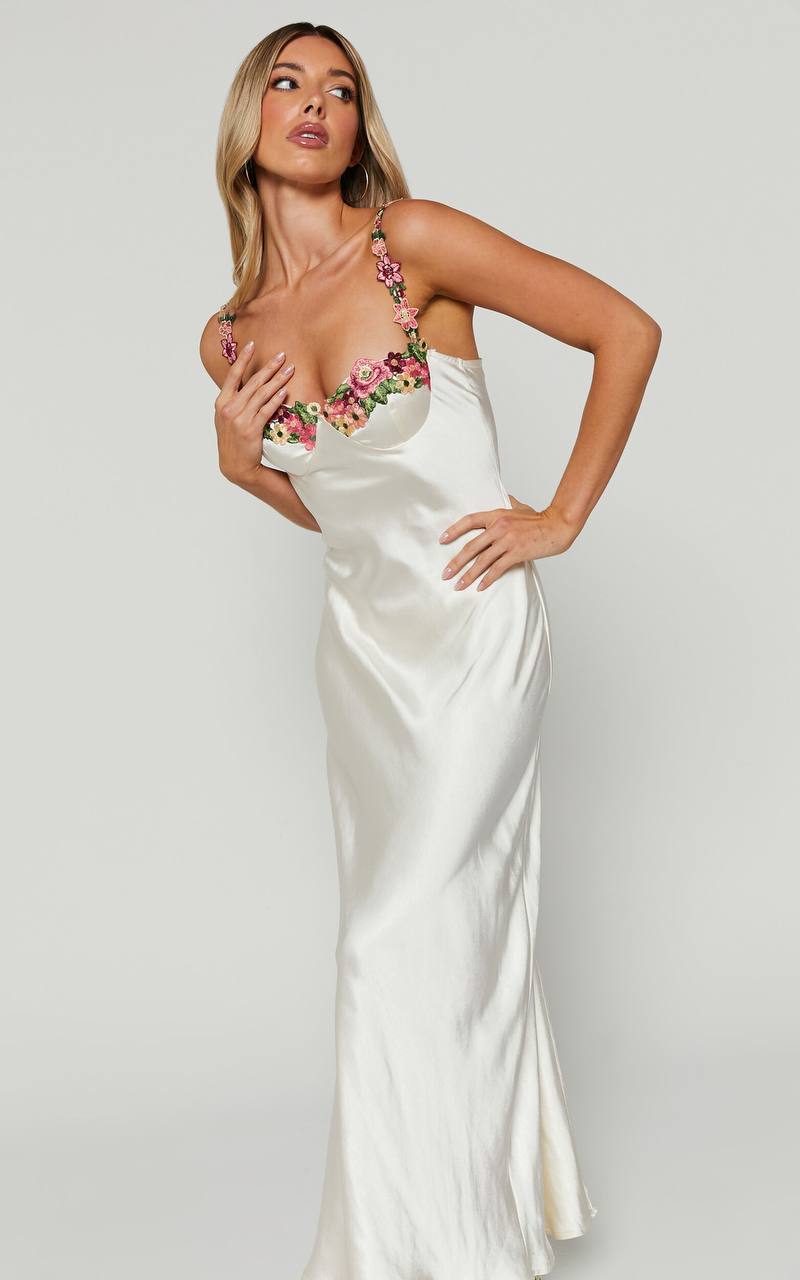 Ivory Blossom Maxi Dress