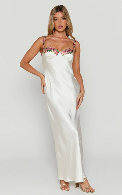 Ivory Blossom Maxi Dress