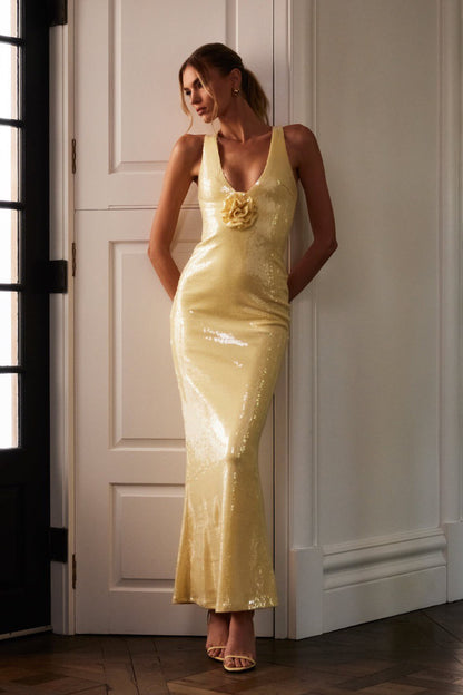 Sunlight Satin Maxi Dress